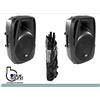 DAD COPPIA CASSE ATTIVE 250 WATT RMS CON MP3 + PIEDISTALLI E BORSA X IL TRASPORTO
