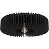Eglo Palombaia - Lampada da soffitto a incasso, lampada rotonda per il soggiorno in legno, nero, per il soggiorno e la camera da letto, attacco E27, diametro 50 cm