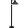 Eglo Ninnarella - Lampada da terra a LED da giardino per esterni, lanterna | per esterni, luce per vialetto in metallo nero e plastica bianca, lampadina GU10, luce bianca calda, IP44