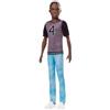 Barbie Ken, Bambola Afroamericana con Maglietta e Jeans, per Bambini 3+ Anni, GDV13
