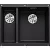 Blanco SUBLINE 340/160 U Vasca Destra Nero 1525986 con Set Stainless Steel
