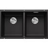 Blanco SUBLINE 350/350-U Nero 1525987 - 523574 con Set Stainless Steel