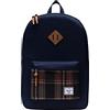 Herschel 10007-05694 HERITAGE Peacoat/Peacoat Plaid Unisex - Adulto Taglia Unica