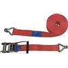 PETEX 43193912 - Cinghia di serraggio a cricchetto, 2 pezzi, 8 m, 50 mm, 2000/4000 Dan, doppio gancio a punta, cricchetto, 23 cm, colore: Rosso