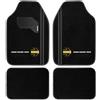 Momo Set 4 tappeti in moquette Sport nero/nero