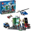 LEGO City Police Inseguimento della Polizia alla Banca con Elicottero Giocattolo, Drone, 2 Camion e 6 Minifigure, Giochi per Bambini e Bambine dai 7 Anni, Idee Regalo 60317