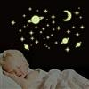 Sternenreich Adesivi da parete con motivo a cielo stellato, fluorescente, con luna, pianeti e stelle, molto decorativi, si illuminano al buio, ideali per la cameretta dei bambini, #5