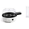 Krups Ovomat EG233115 - Portauova, per 7 uova, con misurino d'acqua con portauova, segnale acustico, senza BPA, colore: Bianco/Nero