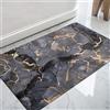 DEXI Tappeto Bagno Assorbente 43 x 110 cm, Tappeti Antiscivolo e Lavabile, Ultra-sottile, Asciugatura Rapida Tappetino per Porta Doccia, Grigio Scuro