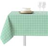 Sokios. Tovaglia Odino Mint. Realizzato in filato di ciniglia fine in microfibra 100% poliestere. Non si sgualcisce, non si stinge e non si restringe. Tavolo 90 x 90 (150 x 150)