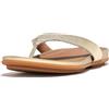 Fitflop Gracie Leather Flip-flops, Infradito Donna, Platino Eo8 675, 37 EU