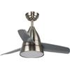 M LEDME Lampadario Ventilatore da soffitto Niquel Silence 24W illuminazione Led regolabile con telecomando M LEDME