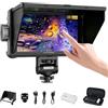 VILTROX DC-550 Touchscreen Monitor da Campo per Fotocamera 1200nit Alto luminoso 5,5 3D LUT Camera Field Monitor DSLR con Cappuccio Solare/Batteria, 1920x1080 IPS con 4K HDMI Input Output