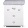 Bebex Bagnetto Fasciatoio con 3 Cassetti Alexi Bianco Grigio