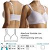 Safte ORIONE 9650 REGGISENO POST OPERATORIO CON ZIP FRONTALE BIANCO XL