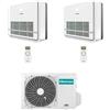 Hisense Climatizzatore Condizionatore Hisense Console Serie Turbo R32 Dual Split Inverter 9000 + 12000 BTU con U.E. 2AMW42U4RGC NOVITÁ Classe A++/A+