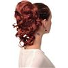 WIG ME UP - JL-3023-350 Toupet/Coda di cavallo Ondulati Mezza lunghezza (35 cm) 1 fermacapelli a pettine+ sezione elastica Rosso Rosso-rame Rame