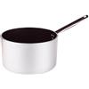 Pentole Agnelli ALSA2105S28 Linea Alluminio 5mm Platinum Casseruola Alta con 1 Manico, 28 cm, Acciaio, Argento