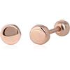 Meissa Orecchini Acciaio Chirurgico a sfera a vite in argento 925 Set Orecchini donna per uomo bambina unisex Piercing Orecchio anallergici (01_Oro rosa (cerchio 3,6 mm))