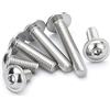 BOZONLI Bulloni Viti a Testa Bombata con Flangia - Viti a Esagono Incassato con Flangia - Viti a Brugola in acciaio inossidabile, M4x6mm,50 pcs