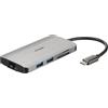 D-Link DUB-M810 Hub USB-C 8 in 1 Argento Alluminio con HDMI e Ethernet