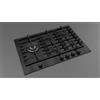 Fulgor Milano Fulgor Piano cottura a gas FPH 755 G WK BKG finitura vetro nero da 75 cm