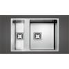 Fulgor Milano Fulgor Lavello due vasche P2B 5545 Q F SF R finitura acciaio inox da 55.5x45 cm