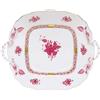 HEREND PIATTO TORTA QUADRATO 28 X 24,5 CM APPONYI PINK AP 1430