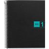 Miquelrius - Quaderno A5, 80 Fogli in 1 colore, Carta 70 g/m², Quadretti 5 mm, Copertina in polipropilene 0,8 mm, Spirale 360°, 2 fori, Prodotto in Spagna, Notebook The Original, Turchese