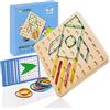 CUBIDI® Geoboard in Legno con Elastici per Promuovere il Pensiero Spaziale la Logica e Abilità Motorie. Geopiano per Scuola Primaria. Giochi Montessori 5 Anni in Su.