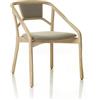 ALMA DESIGN set da 2 poltroncine MARNIE in frassino naturale con cuscino e schienale imbottito - 2031-LE11-C-CAPRI