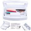 Norhogo Vassoio Manicure Disinfezione Box Plastica Germicida Dip Sterilizzatore Box per Salone di Bellezza Manicure Capelli Strumenti Medici Manicure Laboratorio Articoli di pulizia