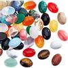 SUPERFINDINGS 48 pz Cabochon di pietre preziose ovali 23 stili 14x10mm Flatback Naturale Cupola Sintetica Cabine Cupola di Pietra Energetica Coperture per Cabochon di Cristallo Al Quarzo Nessun Foro