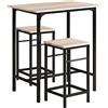 SoBuy® Set 3 Pezzi Tavolo con 2 sgabelli, Set di mobili da Balcone,OGT10-N,IT