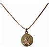 I G J MEDAGLIA DI SAN MICHELE ARCANGELO IN ARGENTO 925 PLACCATA ORO CON CATENINA IN ARGENTO 925