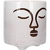 KitchenCraft Vaso per Piante da Interno, Erbe Aromatiche, Cactus e Piante Grasse in Dolomite, 10x10x11 cm, Marrone