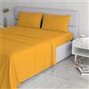 Italian bed Linen Cl El Giallo 2Pst Completo Letto, Microfibra, Matrimoniale, 240 x 280 cm, 4 unità