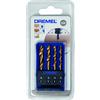 Dremel 636 Punte per legno in titanio, set di accessori con 4 punte per la lavorazione del legno per utensili rotativi