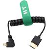 HangTon Micro HDMI 4K 60Hz 8K Cavo HDMI ad angolo retto a spirale per Sony A6400 A7R Canon R5 R6 GH4 S5 Z50 Fotocamera ATOMOS Ninja V Portkeys Monitor Tipo A D HDMI 2.1