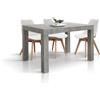Tavolo BAROLO in legno nobilitato effetto cemento allungabile 120×80 cm - 200×80 cm