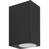 Eglo Jabaga - Lampada da parete LED per esterni, applique, illuminazione esterna da parete con luce verso il basso et l'alto, in metallo nero, include lampadina GU10, luce bianca calda, IP44