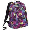 yub Zaino Reversibile Graffiti, 26 Lt, 2 in 1 Rosa Tinta Unita e Fantasia Multicolore, Scuola e Tempo Libero