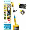 GLORIA Spazzola a Batteria MultiBrush li-on | Pulitore per Pietra, Fughe, Legno e Prato | 11-in-1 | Compatibile con Batterie BOSCH 18V (Senza Batteria) | Inclusi Spazzola Fughe e Pietra SOFT