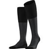 FALKE Oxford Stripe M KH cotone al ginocchio fantasia 1 paio, Calzini lunghi Uomo, Nero (Black-Mix 3010), 45-46