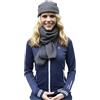 Set cappello e sciarpa in pile personalizzato Russo personalizzate o neutre