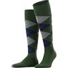 Burlington King M KH cotone al ginocchio fantasia 1 paio, Calzini lunghi Uomo, Verde (Eucalyptus 7502), 40-46