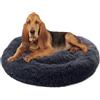 Paco Home Letto Per Cani Letto Per Gatti Soffice Cuscino Per Cani Ciambella Coperta Per Cesto Per Gatti Cesto Lavabile, Colore:Antracite, Dimensione:Ø100 cm