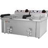 D.L. SERVICE Friggitrice elettrica capacita litri 7 + 7 cm 56 x 46.5 x 34.5 h