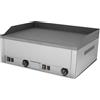 D.L. SERVICE Fry top elettrico con piano liscio cm 65x48 in acciaio sabbiato