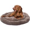 Paco Home Letto Per Cani Letto Per Gatti Soffice Cuscino Per Cani Ciambella Coperta Per Cesto Per Gatti Cesto Lavabile, Colore:Beige, Dimensione:Ø120 cm